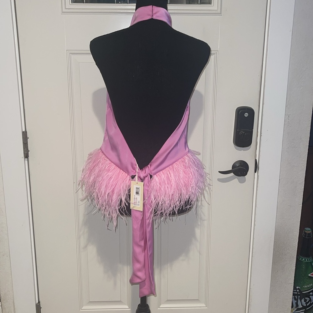 Ramy Brook Pink Embellished Halter Blouse - Picture 8 of 15